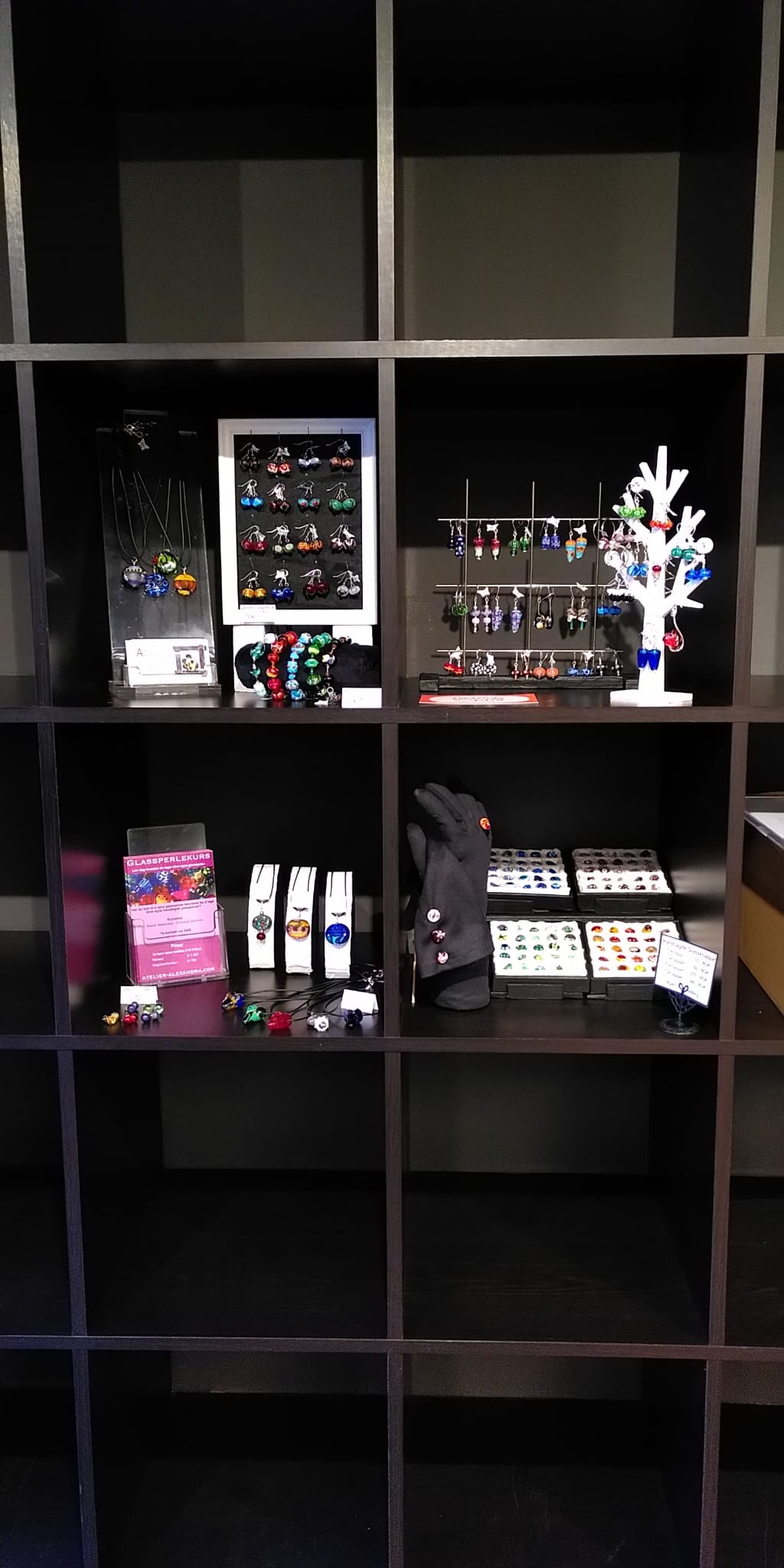 Glass beads wall background